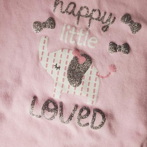 Duck Duck Goose Pink and Gray Matching Baby Girl Elephant Outfit Size 6-9M EUC - Picture 15 of 16